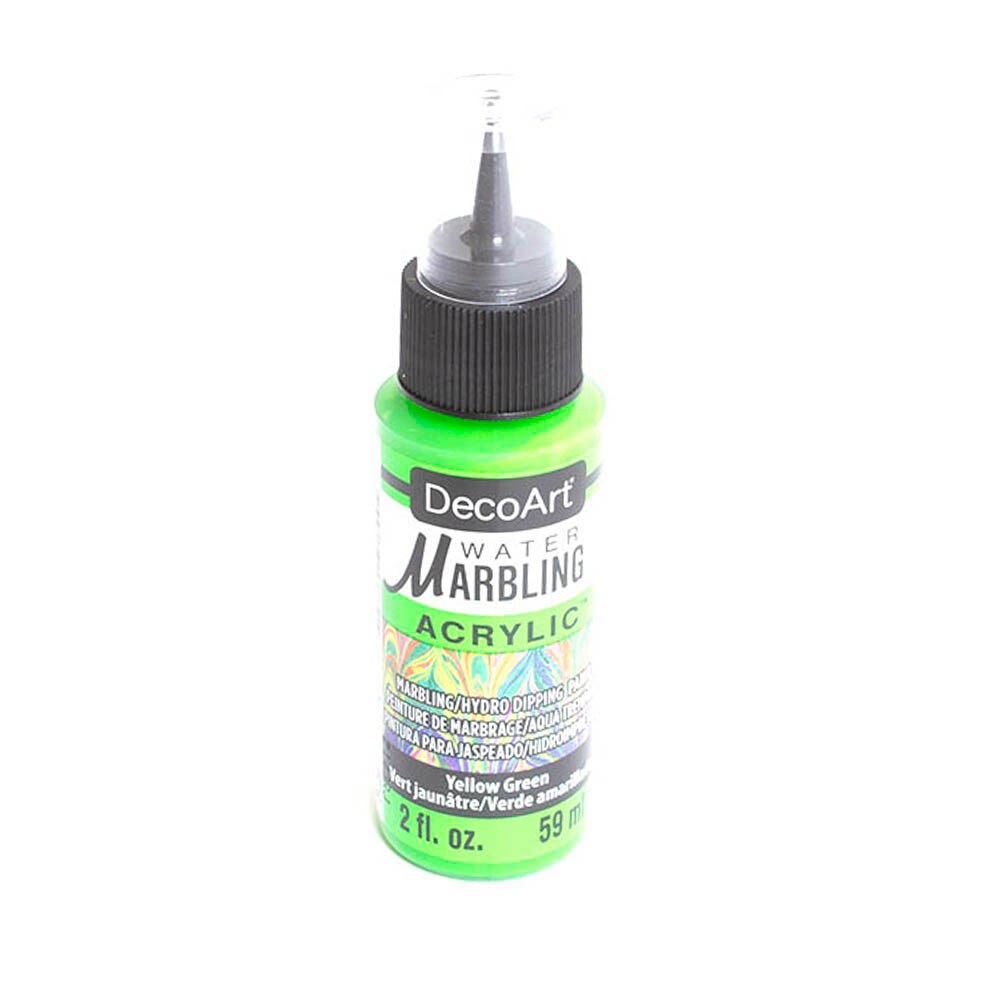 DecoArt, Paints, Art & School, Water Marbling, 2 ounce, 675003, Yellow Green